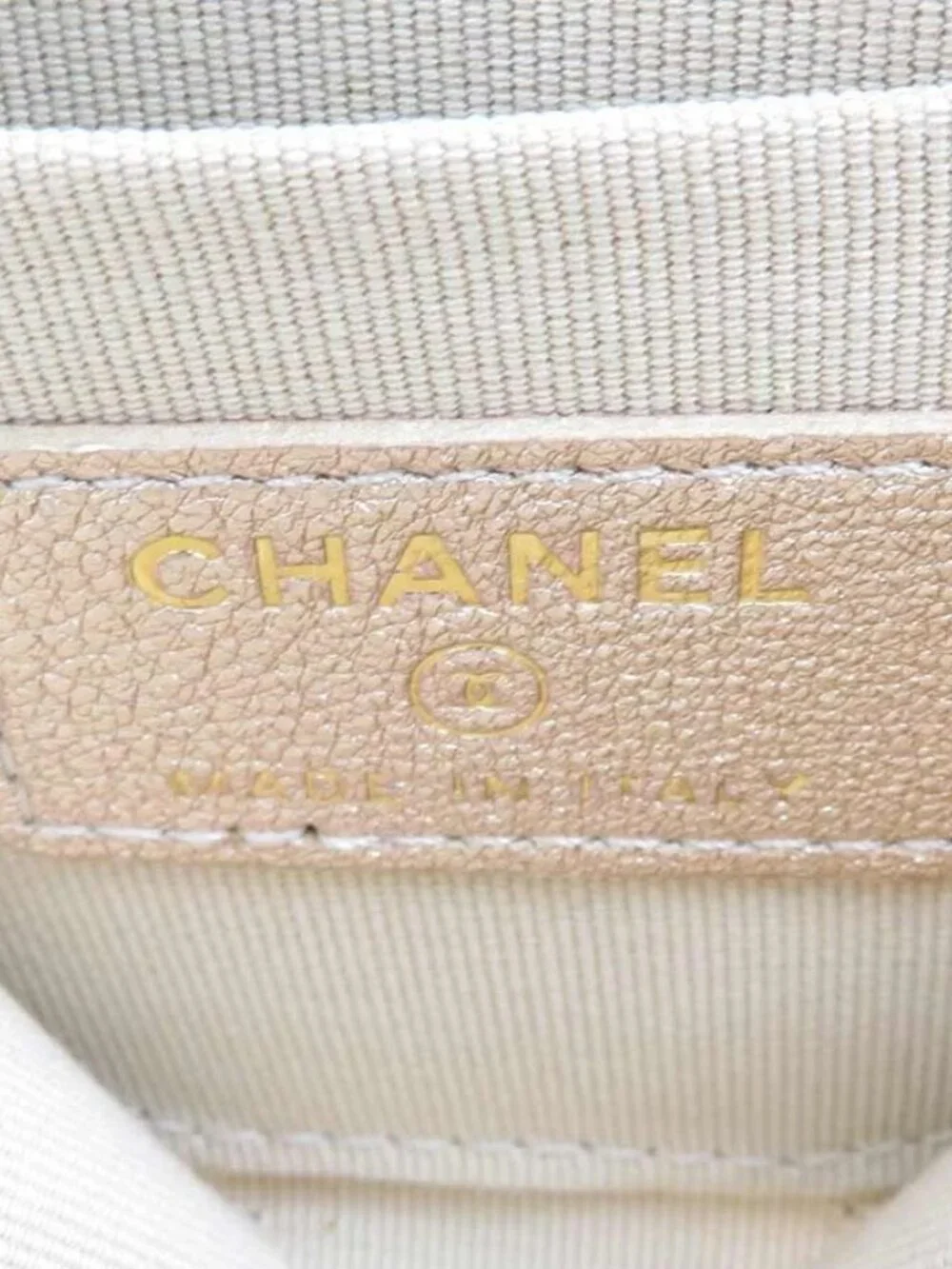 CHANEL Coin Purse Case AirPods Pro Case Gold Leather/Metal -